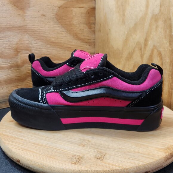 Vans Knu Womens Stack Platform Pink Black Skate Sneakers Size 9 - Picture 8 of 10